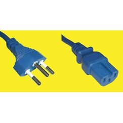 Diggelmann WGSPCBL10I-010 Stromkabel Blau 1 m Netzstecker Typ J C15-Koppler