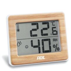 ADE WS 1702 Drinnen Elektronisches Hygrometer Bambus