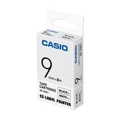 Casio Beschriftband Serie XR 9 mm schwarz au weissem Band