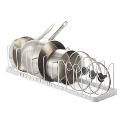 Yamazaki YA03841 Küchengeschirr-Organiser/Abtropfer Veranstalter Rack Schrankschublade, Farbe: Weiß