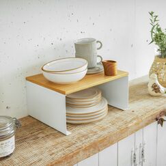 Yamazaki 3923 Regalboden Freistehend Stahl, Holz Weiß, Holz