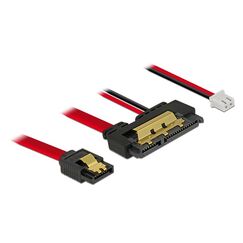 DeLOCK 85242 SATA-Kabel 0,3 m SATA 7-pin SATA 22-pin Schwarz