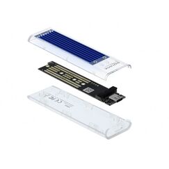 DeLOCK Externes Gehäuse für M.2 NVMe PCIe SSD mit USB Type-C Buchse transparent
