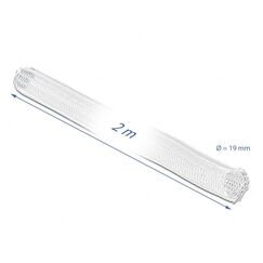 DeLOCK Geflechtschlauch selbstschließend 2 m x 19 mm weiß