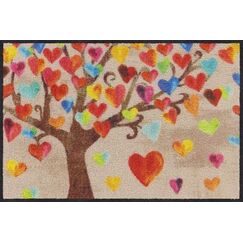 Salonloewe Tree of Love Dekorative Fußmatte Drinnen/Draußen Rechteckig Mehrfarbig