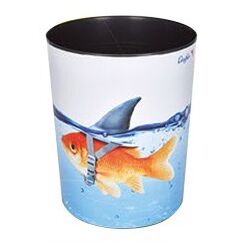 Laufer 26660 Mülleimer 13 l Rund Blau, Orange