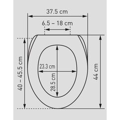Diaqua Barbana Harter Toilettensitz Weiß