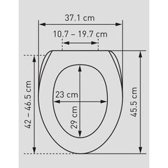 Diaqua MADRID Harter Toilettensitz Gold