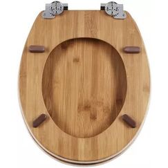Diaqua 32137597 Toilettensitz Harter Toilettensitz MDF-Platten, Metall, Kunststoff Braun