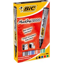 BIC 8209112 Permanent-Marker Schwarz, Blau, Grün, Rot 4 Stück(e)