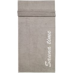 Cawö Saunatuch Saunatime 100% Baumwolle, 80x200cm, Stein