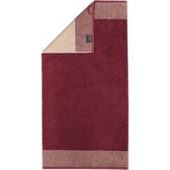 Cawö Handtuch Two-Tone bordeaux, 50 x 100