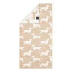 Cawö Handtuch We Love Dogs Dogs, 50 x 100 cm, Beige