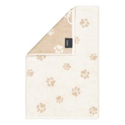 Cawö Gästetuch WE Love Dogs Paws, 30 x 50 cm, Beige