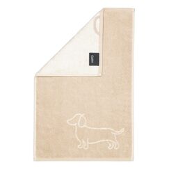 Cawö Gästetuch WE Love Dogs Companion, 30 x 50 cm, Beige