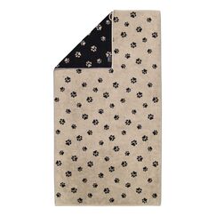 Cawö Duschtuch WE Love Dogs Paws, 80 x 150 cm, Schwarz