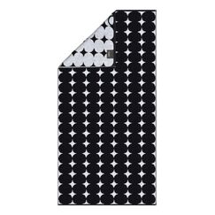 Cawö Handtuch Black&White schwarz  50 x 100