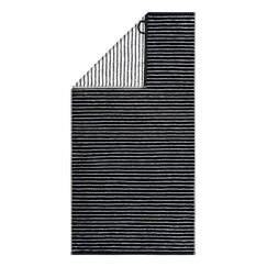 Cawö Handtuch Black&White schwarz  50 x 100