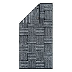 Cawö Handtuch Black&White schwarz  50 x 100