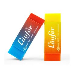 Laufer 69825 Radierer Kunststoff Blau, Rot, Gelb 2 Stück(e)