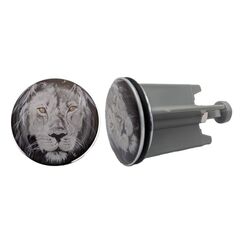 Diaqua Lion Ablaufstopfen Pop-up-Abflussstopfen Grau Kunststoff, Messing