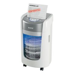 Leitz IQ OptiMax Home Office 225 Aktenvernichter Mikrogeschnittene Zerkleinerung 22,3 cm Grau, Weiß