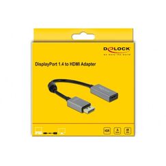 DeLOCK Aktiver DisplayPort 1.4 zu HDMI Adapter 4K 60 Hz (HDR)