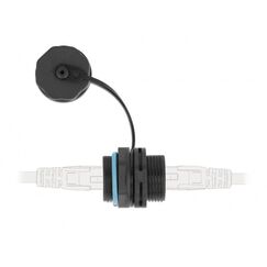 DeLOCK Kabelverbinder RJ45 Buchse zu RJ45 Buchse Cat.6A mit Verschlusskappe wasserfest