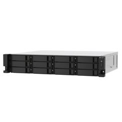 QNAP TS-1273AU-RP-8G NAS & Speicherserver Rack (2U) Ryzen Embedded V1500B 8 GB DDR4 0 TB QNAP QTS Aluminium, Schwarz