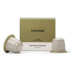 Sjöstrand Coffee Dark Rush Ristretto Kaffeekapsel Dunkle Röstung 10 Stück(e)