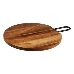 Björn WB-STINE-O31 Küchen-Schneidebrett Rund Edelstahl, Holz Holz