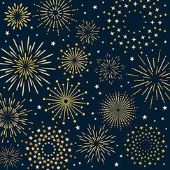 Braun + Company Cocktail Firework midnight Servietten 25x25cm 20er Pg