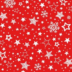 Braun + Company Atelier Lovely Stars rot Servietten 33x33cm 20er Pg
