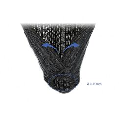 DeLOCK Geflechtschlauch selbstschließend 10 m x 25 mm schwarz