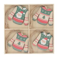 G. Wurm 10047187 Christbaumschmuck Holz Mehrfarbig 8 Stück(e)