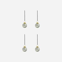 House Doctor 900001666 Christbaumschmuck Kugel-Weihnachtsschmuck Grün, Weiß 4 Stück(e)