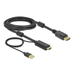DeLOCK HDMI zu DisplayPort Kabel 4K 30 Hz 3 m