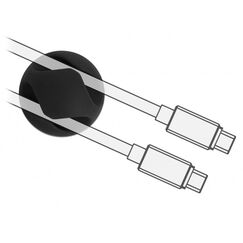DeLOCK Kabelhalter Mini mit 2 Durchführungen selbstklebend Set 10 Stück schwarz