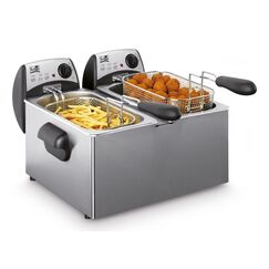 Fritel FR 1355 Duo Doppel 6 l Eigenständig 4400 W Fritteuse Edelstahl