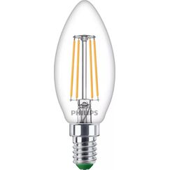 Philips Filament-Kerzenlampe, klar 40W B35 E14 x2