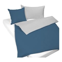 Nobilium Mia Bettbezug Blau, Silber Baumwolle, Satin 200 x 210 cm