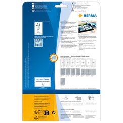 HERMA Etiketten A4 88,9x46,6 mm weiß Papier glänzend 300 St.