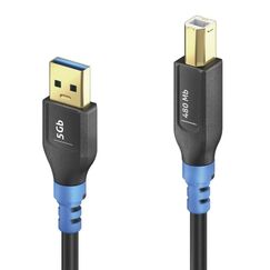 PureLink FI-U200-015-PCK USB Kabel USB 2.0 1,5 m USB A USB B 480 Gbit/s Schwarz, Blau