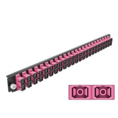 DeLOCK 19″ LWL Spleißbox Frontblende 24 Port SC Duplex violett