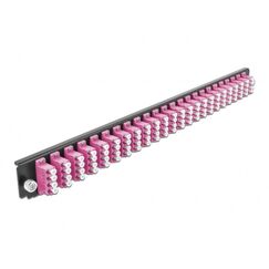 DeLOCK 19″ LWL Spleißbox Frontblende 24 Port LC Quad violett