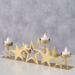 Boltze 2083973 Kerzenständer Eisen, Metall Gold