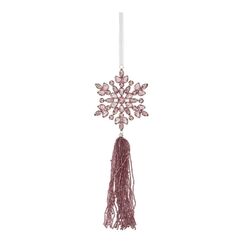 G. Wurm 10046737 Christbaumschmuck Schneeflocken-Weihnachtsschmuck Acryl Pink 1 Stück(e)