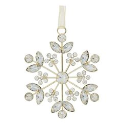 G. Wurm 10046744 Christbaumschmuck Schneeflocken-Weihnachtsschmuck Acryl Silber 1 Stück(e)