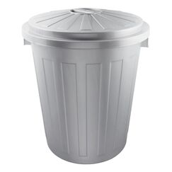 keeeper 1021416000000 Mülleimer 50 l Rund Kunststoff Silber