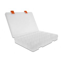 DeLOCK Transparente Leerbox aus Kunststoff mit 36 Fächern